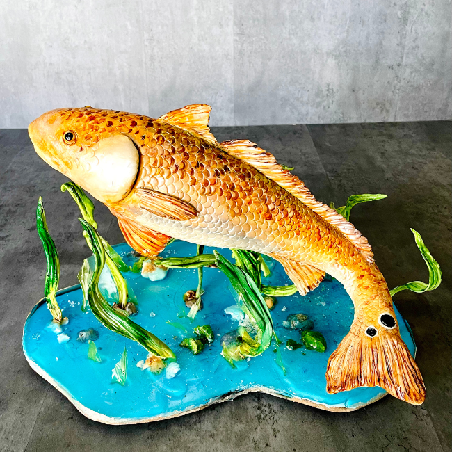 sculpted fish cake