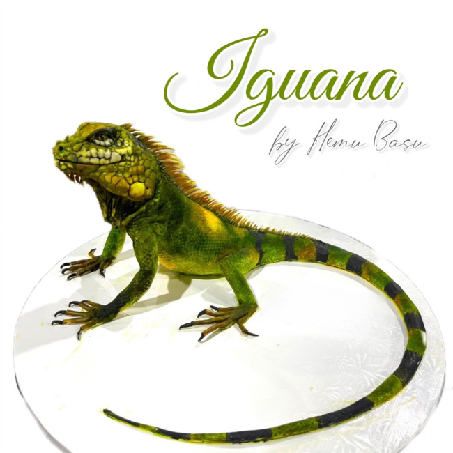 Sculpted Iguana Cake